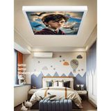Gökyüzü Panel Çocuk Odası Harry Potter Avize, 60WATT Homojen Tavan Lambası, Kolay Montaj, Modern 60 x 60 Kare, Beyaz - 1