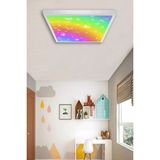 Gökyüzü Panel Genç Odası AVIZE-60 cm x 60 cm -54WATT LED-6500 Kelvin (Beyaz)-Gökkuşağı Avize-Hd Alan Homojen Aydınlatma - 1