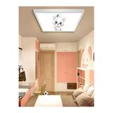 Gökyüzü Panel Genç Odası Avize-60Cmx60cm-54Watt-Led-6500 Kelvin (Beyaz)-, Tekli Avize-Minnoş Kedi Avize