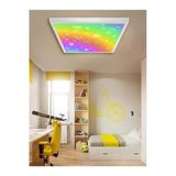 Gökyüzü Panel Gökkuşağı Led Avize-60Cmx 60Xm Büyük Kare-1.5Kg Hafif- 54W Güçlü Işık 30M2 Alan Aydınlatır-Trendyol