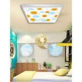 Gökyüzü Panel Güneşli-Bebek Odası AVIZE-60 cm x 60 cm -54WATT-LED-BEBEK Avize-Güneş Avize-Bulutlu Avize-Gülen Güneş LED - Beyaz - 1