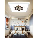 Gökyüzü Panel Harry Logo Avize, 60X60 Kare Modern Çocuk Odası Avize, 60WATT, LED Işık, Tavan Lambası, Yeni - Beyaz