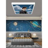 Gökyüzü Panel Harry Potter Avize, 60 x 60 LED-60WATT- Çocuk Odası Tavan Lambası, Modern Yeni Tavan Avize, Beyaz Işık - 1