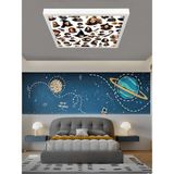 Gökyüzü Panel Harry Potter Ledli Çocuk Odası Avize, 60WATT, Beyaz Işık, 60X60 Modern Kare, Genç Odası Avize, Yeni - 1