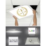 Gökyüzü Panel Hukuk Logo Asma TAVAN-60 cm x 60 cm -SIVA ALTI-54W-6500K-BEYAZ-LED Panel-Led Armatür- Taş Yünü Asma Tavan - 1