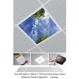 Gökyüzü Panel Led Armatür-60Cmx60cm-Asma Tavan Led-Sıva Altı-54W-Beyaz-Led Panel-60X60 Taş Yünü Asma Tavan Ledi-A+