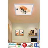Gökyüzü Panel LED Avize 60 cm x 60 cm -6500K - 60W Tavan Lambası Aydınlatma, Estetik Çerçeve, - Beyaz - 1