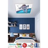 Gökyüzü Panel LED Avize Stron Çocuk Tavan Lambası 60WATT-BEYAZ Işık, Modern Uv Baskı Avize, - 1