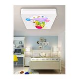 Gökyüzü Panel Lüks Çocuk Odası Avize 25Watt-30Cm X 30Cm Lüks Led Aydınlatma, Hayvan Dostlar Çocuk Odası Avize