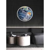 Gökyüzü Panel Modern World, LED Aplik, 30 cm Çap,led 25WATT, Modern,duvar Aplik, Yatak Odası Aplik,yatak Başı Aplik - Beyaz - 1