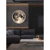 Gökyüzü Panel Moon Art, Modern Aplik, 30 cm Çap,led 25WATT, LED Duvar Aplikleri, Yatak Odası Aplik,yatak Başı Aplik - Beyaz - 1