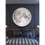 Gökyüzü Panel Moon LED APLIK,30 cm Çap, LED 25WATT, Modern, Duvar Aplik, Yatak Odası Aplik,salon Aplik Modelleri - Beyaz - 1