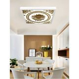 Gökyüzü Panel Papatya Baskılı , Gold Baskı LED Ev Avize, 60 x 60 LED Armatür, 60WATT, Lüks LED Panel Armatür, 6400K, - Beyaz - 1