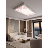 Gökyüzü Panel Pembe Çiçek 60X120, 106W, Sıva Üstü, Güçlü LED Aydınlatma, Tavan Armatürü, LED Panel, Ofis, Mutfak Aydınlatması - Beyaz