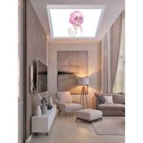 Gökyüzü Panel Relax Girl-Genç Odası LED Aydınlatma Avize- 60W Modern Tasarım 60 x 60 -Beyaz Işık-Tavan Lambası - 1