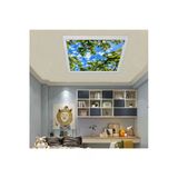 Gökyüzü Panel Salon Avize- 54Watt - 60X60 -Led Aydınlatma-Tavana Yapışık-Kolay Montaj Avize- Beyaz Çerçeve