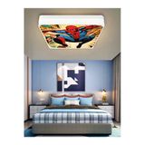 Gökyüzü Panel Spiderman-Led Avize-25Watt-30Cm X 30Cm, Çocuk Odası Avize, Avize Modelleri, Örümcek Adam Led Avize