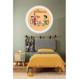 Gökyüzü Panel Taş Devri Aplik-Led Aplik-25Watt-30Cm Çap, Çocuk Odası Aplik, Aplik Modelleri, Flintstones Aplik
