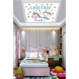 Gökyüzü Panel Unicorn Tasarım Led Avize 60X60 Ledli Beyaz Kasa