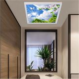 Gökyüzü Panel Uv Baskı 60WATT-KARE 60 x 60 -Led Ev Avize- Yeni Nesil Aydınlatma- Tavana Yapışık-Kolay Montaj Avize - Beyaz - 1