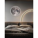Gökyüzü Panel Yatak Başı Aplik-Moon LED Aplik, 30 cm -LED 25WATT,DUVAR Aplikleri, Yatak Odası Aplik, Aplik Modelleri - Beyaz - 1