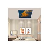 Gökyüzü Panel Yatak Odası 54Watt Led Işık-60Cmx60cm Kare Avize-Led Salon Avize-Tavana Yapışık-Kolay Montaj Avize