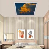 Gökyüzü Panel Yatak Odası 60WATT LED IŞIK-60 cm x 60 cm Kare Avize-Led Salon Avize-Tavana Yapışık-Kolay Montaj Avize - Beyaz - 1