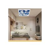 Gökyüzü Panel Yatak Odası Güçlü 54Watt 60X60 Büyük Boy Led Avize Bulut Tasarım