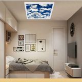 Gökyüzü Panel Yatak Odası Güçlü 60WATT 60 x 60 Büyük Boy LED Avize Bulut Tasarım, Modern Çerçeve - Beyaz - 1