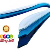 Gökyüzü Serisi 2 Farklı Ton Mavi ve Beyaz Renkli 300 Adetli Quilling Kağıdı