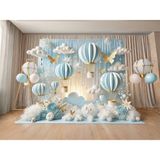 Gökyüzü ve Balon Temalı 200X150CM Arka Plan Stüdyo Fonu