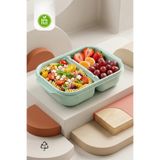 GOLCIA LunchBox Çift Bölmeli BPA İçermeyen Gıda Saklama ve Taşıma Kabı - Mint Yeşil