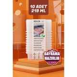 GOLCIA Midi 219 ml Mikrodalgaya ve Derin Dondurucuya Uygun Yıkanabilir 10'lu Saklama Kabı Seti