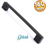 Gölcük Düz Siyah Mobilya Mutfak Dolap Çekmece Dolabı Kapak Metal Kulpu Kulbu Kulpları 160 Mm