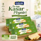 Gölcük Tam Yağlı Blok Kaşar 2kg x 3 Adet (Toplam 6kg) - 1 Adet