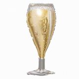 Gold 100x45 CM Büyük Boy Şampanya Bardağı Folyo Balon Bride To Be Bekarlığa Veda Partisi