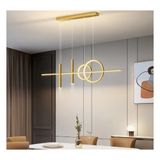 Gold 120CM 3000K Işık, Kumandalı, LED Avize Sarkıt, Modern Avize, LED Lamba, Halka Sarkıt