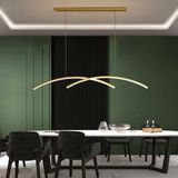 Gold 120CM Sarkıt LED Avize, 3000K Işık, Kumandalı, Modern Sarkıt, LED Lamba, Dekoratif Avize