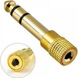 Gold 3.5mm to 6.3mm Çevirici 6.3 mm Erkek 3.5 mm Dişi Adaptör Stereo Kulaklık Mikrofon Dönüştürücü