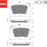 Gold Ad 242 Fren Balatası Sinter Metal