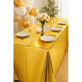 Gold Altın Metalik Parti Masa Örtüsü 137x183 Cm Doğum Günü Kutlama Masa Dekoru