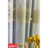 Gold Armür 1/2 Seyrek Pileli Ütü Istemez Kırışmaz 3 Sıra Işlemeli Armürlü Tül Perde - Ekru - Gold - 340 x 200 cm