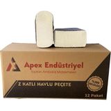 Gold Arrow APEX Z PEÇETE EXTRA Çift Katlı 200 Yaprak - 12 Paket %100 SelüloZ - Beyaz