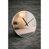 Gold Ayna Yüzeyli Metal Modern Duvar Saati 30 cm - Sessiz Mekanizma, MTL001S30GKM