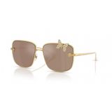 Gold Azure Flash Gümüş Güneş Gözlüğü Versace, K0030w - Altın - Şeffaf Ayna Gerçek Gül Altın, 59/15/140
