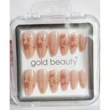 Gold Beauty Kedi Gözü Takma Tırnak 12 Li Ep-1527 - 20 Ten Çiçek Desenli