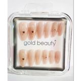 Gold Beauty Kedi Gözü Takma Tırnak 12 Li Ep-1527 - 20/1 Ten Güneş Desenli