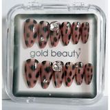 Gold Beauty Kedi Gözü Takma Tırnak 12 Li Ep-1527 - 9 Leopar