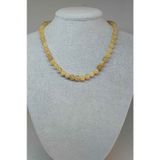 Gold Beril Taşı 8mm Kolye (Klipsli)