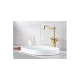Gold Çanak Lavabo Bataryası Altın Çanak Lavabo Musluğu Vintage Model Lavabo Armatürü